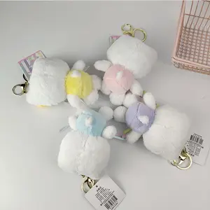 Mezcla al por mayor 4 ''Anime dibujos animados Sanrio Hello Kittens llaveros de peluche bolsa colgantes pequeños juguetes suaves baratos regalos para niñas