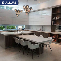 Allure Guangdong L Form Lagerung Smart Grey Coloured Pictures Küchen schränke mit Esstisch