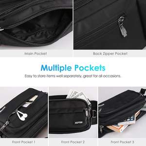 <span class=keywords><strong>AGPTEK</strong></span> Sac de taille RFID de grande capacité Sac de ceinture réglable et étanche pour chien de voyage, marche, cyclisme, escalade, hommes et femmes - Product Image 5