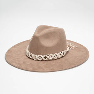 <span class=keywords><strong>Sombrero</strong></span> Fedora para Hombre y <span class=keywords><strong>Mujer</strong></span>, Color Liso, Estilo Retro, Panamá, Ala Ancha, Gamuza, Fieltro, Jazz, Formal, con Cinturón, para Exteriores, Casual - Product Image 6
