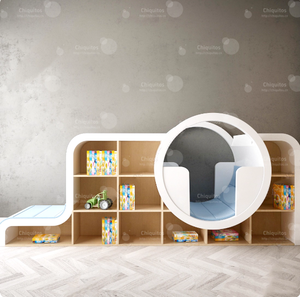 Chiquitos Cozy Reading Nook avec étagères dans une bibliothèque moderne Espace pour enfants Familles <span class=keywords><strong>Maternelle</strong></span> amd Darecare Center - Product Image 5