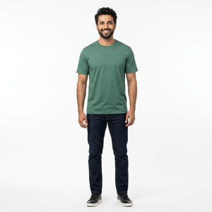 High Quality Custom Front Logo Tee Heavy <b>Weight</b> Cotton Blend Men's Regular Fit Breathable Silk Screen Printed Thick T-Shirts - Product Image 1