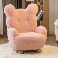 Design nordique confortable tissu canapé pour enfants chaise de loisirs ours canapé de lecture pied en bois massif canapé meubles