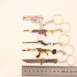 <span class=keywords><strong>Precio</strong></span> de suministro de fábrica Miniatura Aleación de zinc Metal 9cm <span class=keywords><strong>Valorant</strong></span> Llaveros Juego Productos Colgante - Product Image 4