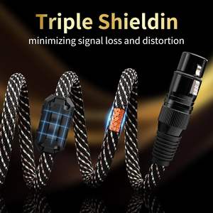 Câble XLR de haute qualité, câbles audio HiFi XLR, 15 AWG, noyau OFC 4N, fiches plaquées or, gaine en nylon pour haut-parleur - Product Image 5