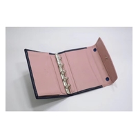 Organiseur de voyage portable à trois volets A5 A6 A7 avec contraste de couleurs, classeur à feuilles mobiles, portefeuille