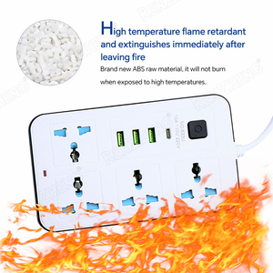 Đảm bảo chất lượng độc đáo PP chuyển đổi Power Strip thuận tiện chuyên nghiệp mở rộng ổ cắm - Product Image 4