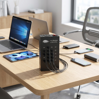 Adaptateur Chargeur USB Multifonctionnel 30 Ports AC/DC 5V, Sortie 2.0A, Charge Rapide