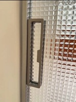 Porte coulissante en verre à cadre ultra-fin en aluminium, cloison intérieure avec système d'interverrouillage pour bureau