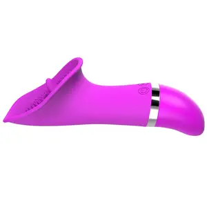 Của phụ nữ nhỏ dễ dàng mang theo g-spot Vibrator với miệng-như lưỡi liếm thiết kế quan hệ tình dục đồ chơi Wand Vibrator