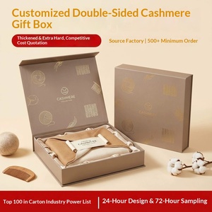 Caja de Regalo de Cachemira Personalizada de Doble Cara, Estilo Libro, con Tapa Magnética Abatible, Estampado Dorado, OEM, Lotes Pequeños, Directo de Fábrica - Product Image 1
