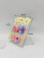 Ensemble de jouets de beauté pour enfants de 3 ans et plus, mini rouge à lèvres, vernis à ongles liquide peel-off, fard à paupières fruité, écologique, végan, sans cruauté