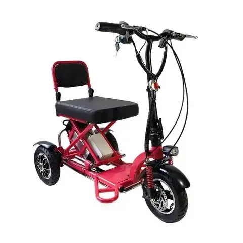 2024 triciclo eléctrico plegable de tres ruedas para adultos, triciclos eléctricos a precio barato para ancianos discapacitados