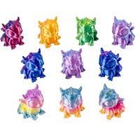 Schattig DIY Chibi Drakenfiguurtje 3D Geprint Harsen Dieren Regenboog Kawaii Bureaudecoratie Verzamelbaar Kinderen Fantasie Cadeau Groothandel Bulk
