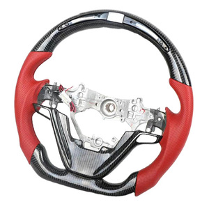 Carbon Fiber Racing Steering <b>Wheel</b> Red 44mm Inner Diameter For Toyota Land Cruiser Prado 3 <b>Spokes</b> Customizable - Product Image 2