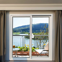 Fenêtre à battant moderne en PVC CHANGYI avec portes coulissantes en verre double vitrage UPVC pour hôtels, design de cadre en plastique