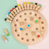 Jeu de société en bois en promotion, échecs de mémoire colorés pour l'éveil, jouet STEM interactif parent-enfant pour l'entraînement à la concentration