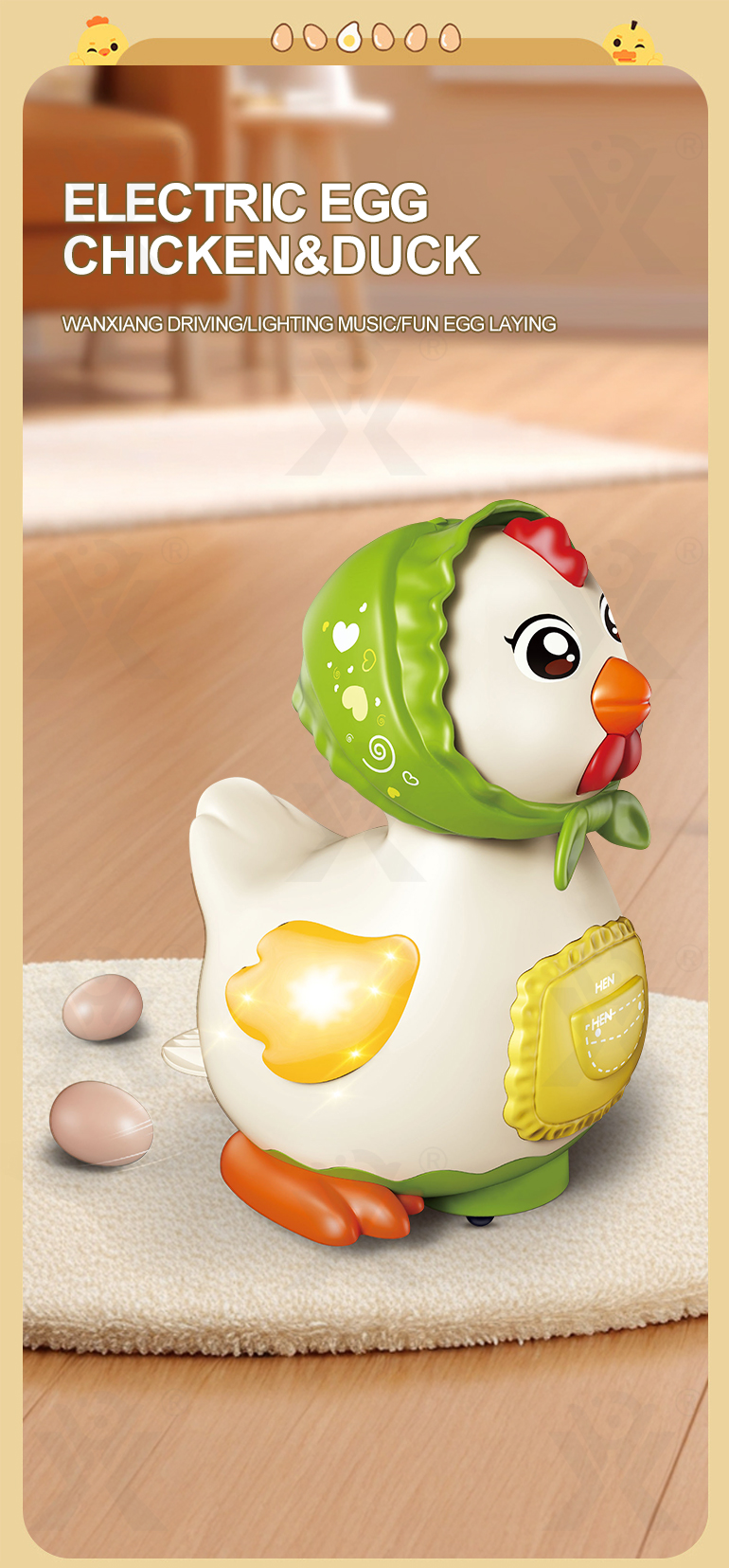 Chengji Baby Musical Chicken Hen Laying Egg Toy - Fun & Education