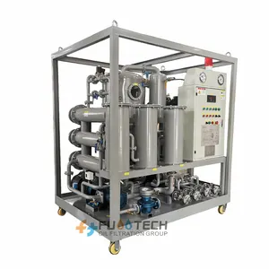 Transformateur à vide poussé à double étage purificateur d'huile équipement système de filtration/machine de filtrage d'huile diélectrique usagée