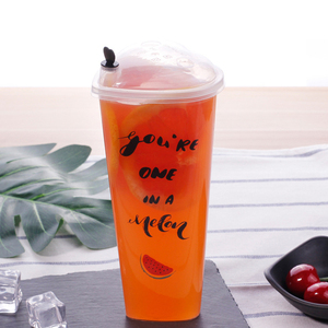 Usa e getta PP creativo a forma di <span class=keywords><strong>cuore</strong></span> 700ml tè al latte succo di frutta cola tazza di plastica - Product Image 3