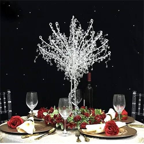Evento de decoração enfeites para árvore de cristal