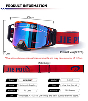 Lunettes de moto OEM avec lentille en PC résistante aux chocs, anti-buée, cadre en TPU pour les marques de motocross et les importateurs de marques privées