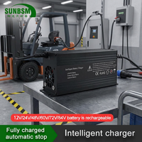 Chargeur rapide de batterie au lithium 72V 10A pour vélo électrique industriel, robot, scooter, voiturette de golf, chariot élévateur électrique, protection IP20, portable, 840W