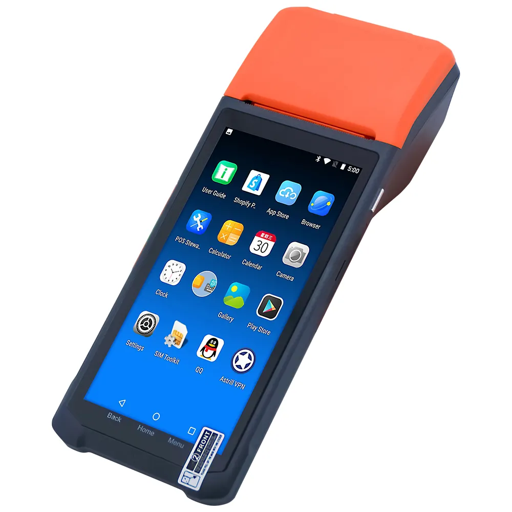 Ucuz Mini akıllı cep Wifi Nfc okuyucu ile kablosuz Bluetooth el Android makbuz yazıcı Pos makinesi mobil Pos terminali