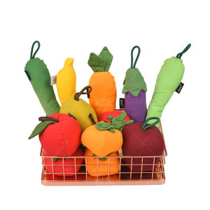 Juguetes educativos de frutas y verduras para niños, cocina temprana, comida, educación, casa de juegos, parque de atracciones familiar de felpa simulado - Product Image 1