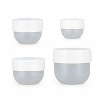 Vente en gros de pots en PP personnalisés de grande capacité pour crème pour le visage, 30/50/75/100/150/200/300/500g, pots en plastique à paroi simple