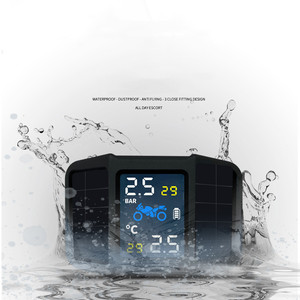 태양 에너지 디지털 디스플레이 공기 압력 외부 타이어 압력 게이지 범용 오토바이 타이어 압력 모니터 TPMS - Product Image 2