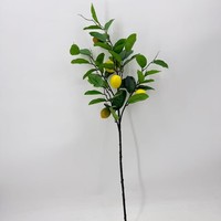 Décoration de printemps, fleur artificielle, tige de citron, arbre fruitier, décoration d'intérieur