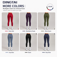Leggings taille haute Dingtai à dos en V pour femme, effet push-up, coupe ajustée, respirants, pour yoga et pickleball