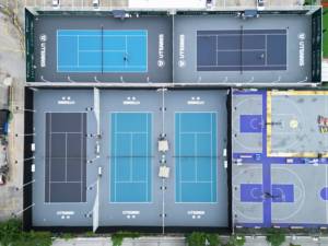 Pista de Pádel Panorámica para Exteriores con Certificación CE Premium, Iluminación LED de Vidrio Templado, Construcción de Acero Inoxidable y PE, Galvanizado en Caliente - Product Image 2