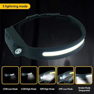 <span class=keywords><strong>Fari</strong></span> a LED ricaricabili per adulti ad ampio raggio di 230 ° <span class=keywords><strong>con</strong></span> <span class=keywords><strong>sensore</strong></span> di movimento <span class=keywords><strong>fari</strong></span> luminosi anteriori anteriori (modalità 5) - Product Image 3