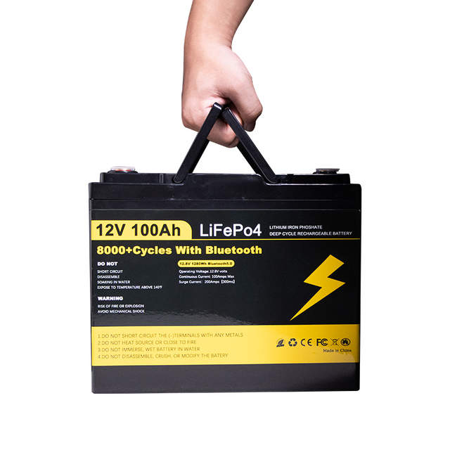 High-capacity 12V 100AH lithium battery for electric scooters, offering extended range and fast charging