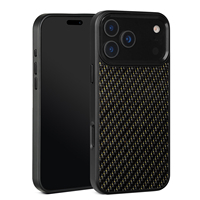 Coque de téléphone en fibre de carbone bleue et rouge forgée de haute qualité populaire pour iPhone 12 Mini 13 14 Pro 15 16 17 Pro Max avec boîte cadeau