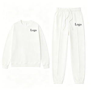 Tuta Sportiva Personalizzata con Logo in Misto Cotone e Poliestere, Stampa a Trasferimento Termico, Set <span class=keywords><strong>Felpa</strong></span> <span class=keywords><strong>Girocollo</strong></span> e Pantaloni da Uomo - Product Image 3