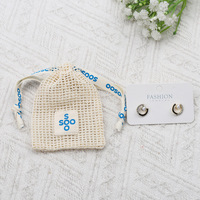 Sac de rangement en coton à cordon de serrage, personnalisé avec logo, doux, portable, multi-usages, pour cosmétiques, voyages, cadeaux