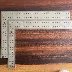 Regla cuadrada en forma de L, juego de regla triangular negra para carpintería, de hierro inoxidable, 20x30, 40x60cm