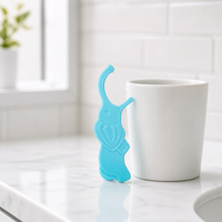 Cure-dents pour enfants en forme d'éléphant sans BPA, résistants à la déchirure, fil fin, nettoyeurs de dents pour enfants, cure-dents avec logo personnalisé