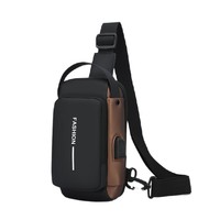 Sac bandoulière multifonctionnel en cuir véritable pour homme, motif lettres, imperméable, best-seller transfrontalier pour moto
