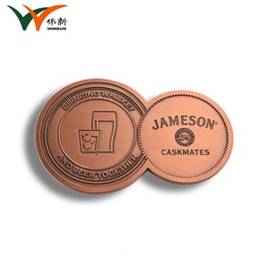 Unique Design <b>Large</b> Round Gold UV Printed Eco-Friendly European Style Custom Logo Double Coasters for Drinks - Product Image 2