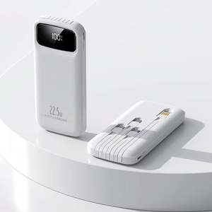 Banco de Energía Portátil de 10000 mAh con Carga Rápida, 4 Cables Integrados y Pantalla LED, en Oferta - Product Image 1