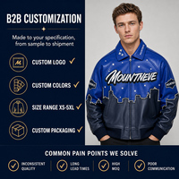 Blouson Bomber en Cuir Véritable Personnalisé pour Homme, Style Streetwear, Résistant au Vent et à l'Abrasion, Broderie, Fournisseur OEM d'Usine