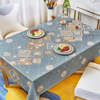 Nappe métallique en PVC, 1 pièce, motif Floral coloré, or argent