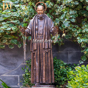 Fundido al aire libre decorativo religioso romano bronce Santo Michael Arcángel Ángel estatua - Product Image 4