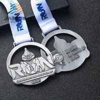 Médaille en alliage de Zinc, produit de fabrication personnalisé, métal, course à pied, médaillon argenté antique, médaillon,