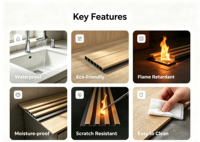 Panel de Pared Ranurado WPC con Aspecto de Madera de 168x23 mm, Panel de PVC Encastrable, Impermeable y Resistente al Fuego para Decoración Interior de Sala de Estar y Dormitorio