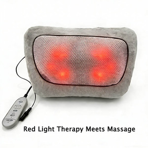 Almohada de Masaje Shiatsu para Cuello y Espalda con Calor, Control Remoto, Amasamiento 3D, para Coche/Hogar, <span class=keywords><strong>Funda</strong></span> de Felpa Suave - Product Image 3